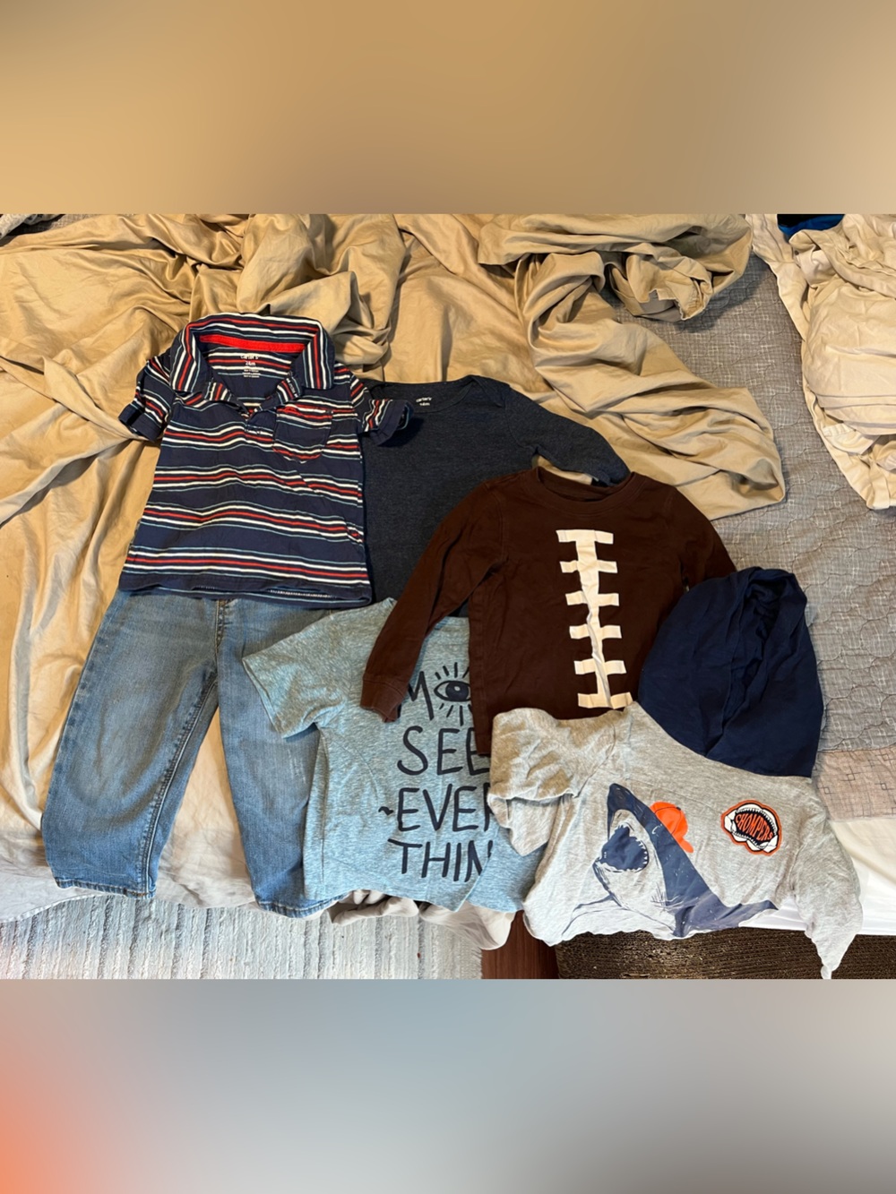 Carter's Brown Football Graphic Short-Sleeve Tee